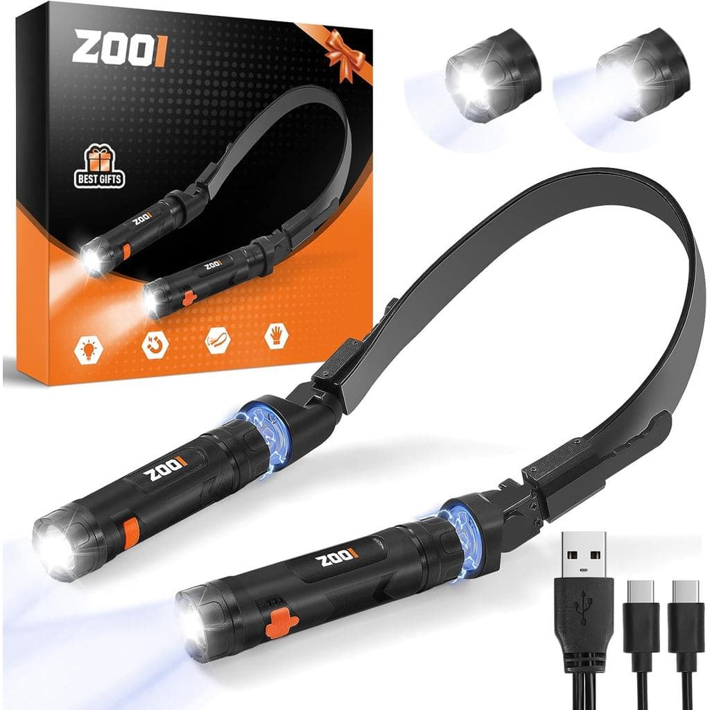 ZOOI Neck Light, Gifts for Men, Neck Flashlight Lamp, Dad Gifts for Him Boyfriend Husband, Fathers Day Mens Gifts for Da