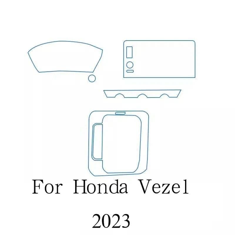 Para Honda Vezel 2023 Deluxe Pioneiro Edição Interior Do Carro Porta Central Console Mídia Painel Navegação TPU Filme Pr