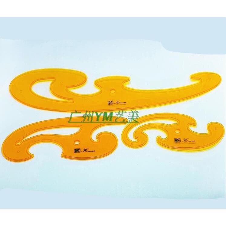 Frete grátis Kewen Cloud Ruler Conjunto de três peças Multifuncional Cloud Ruler Curve Ruler Cloud Ruler Conjunto de 3 p