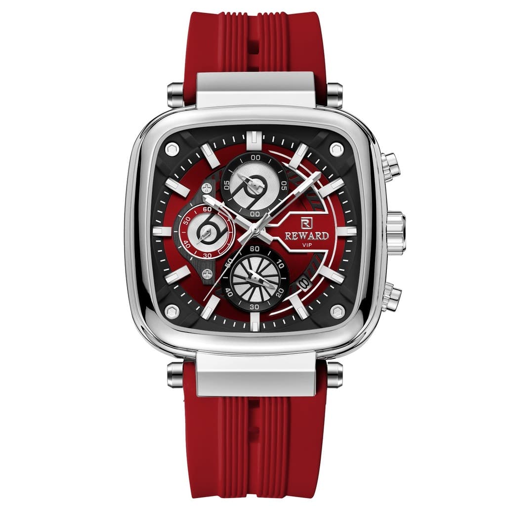 Venda quente quadrado novo produto multifuncional esportes quartzo relógio masculino pulseira de Silicone à prova dwater