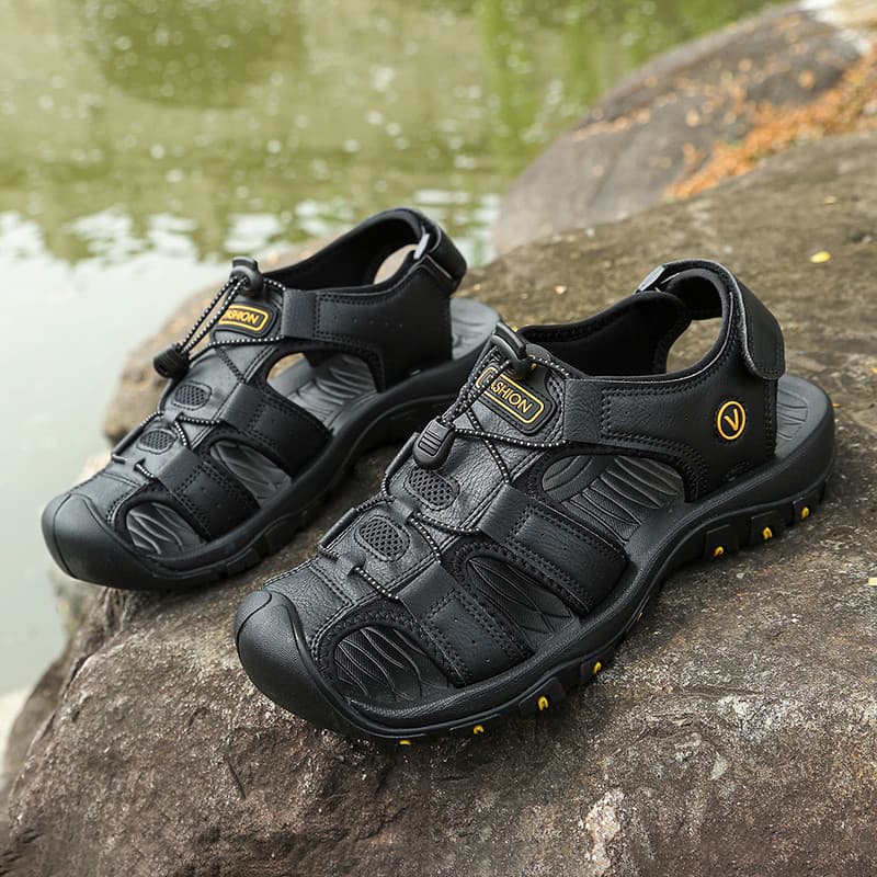 Sapatos masculinos de verão sandálias de sola grossa masculino sola macia antiderrapante sapatos de praia respirável All