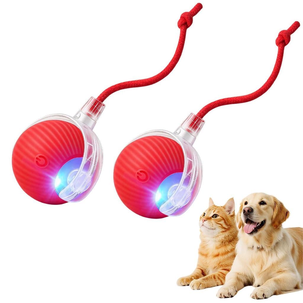 Kit 2 Bola Brinquedo Bolinha Para Gato Cachorro Auto Magico Elétrico Pet Usb Recarregável