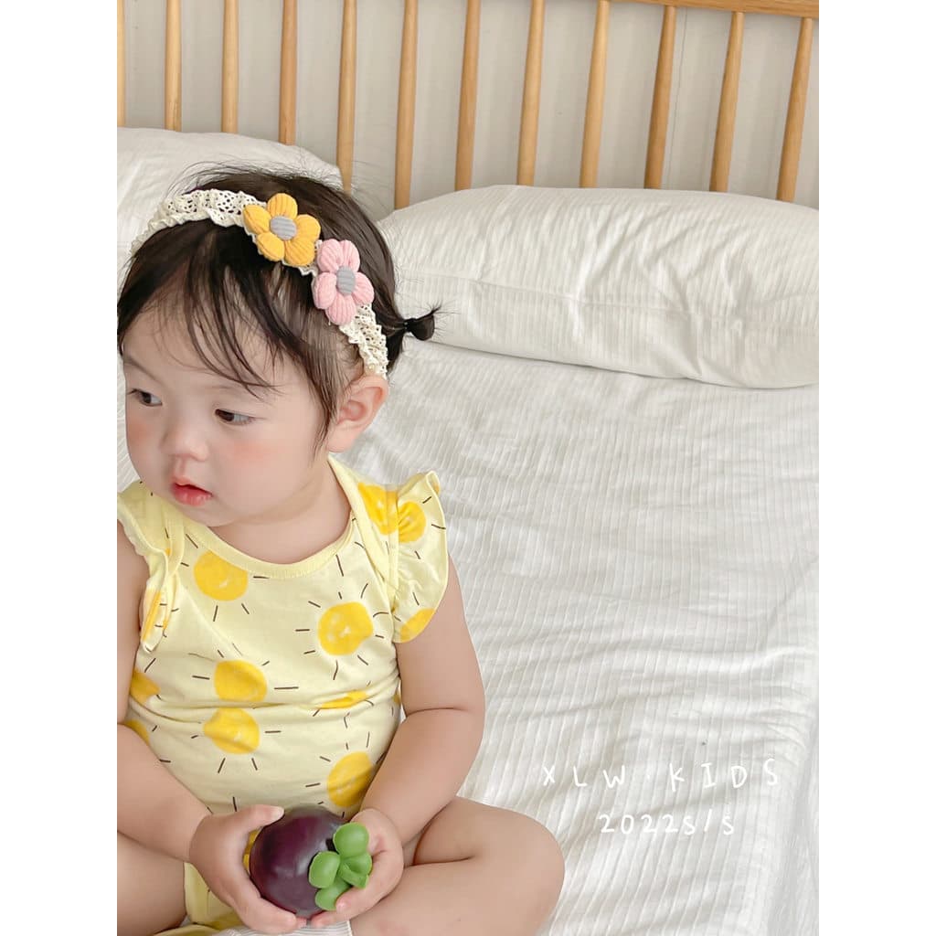 Versão coreana princesa menina bebê flor bandana All-Match acessórios de cabelo do bebê doce bebê criança laço elástico