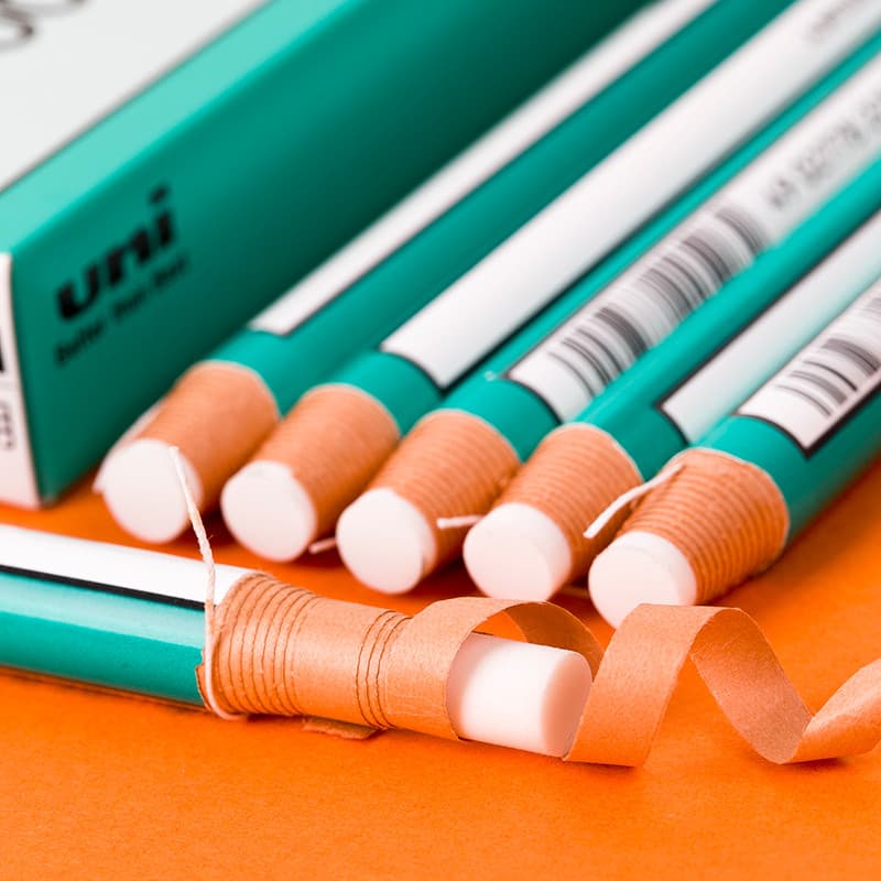 Japão Mitsubishi UNI rolo borracha de papel EK-100 estudantes usam caneta tipo rasgo rolo de papel menos sucata destaque