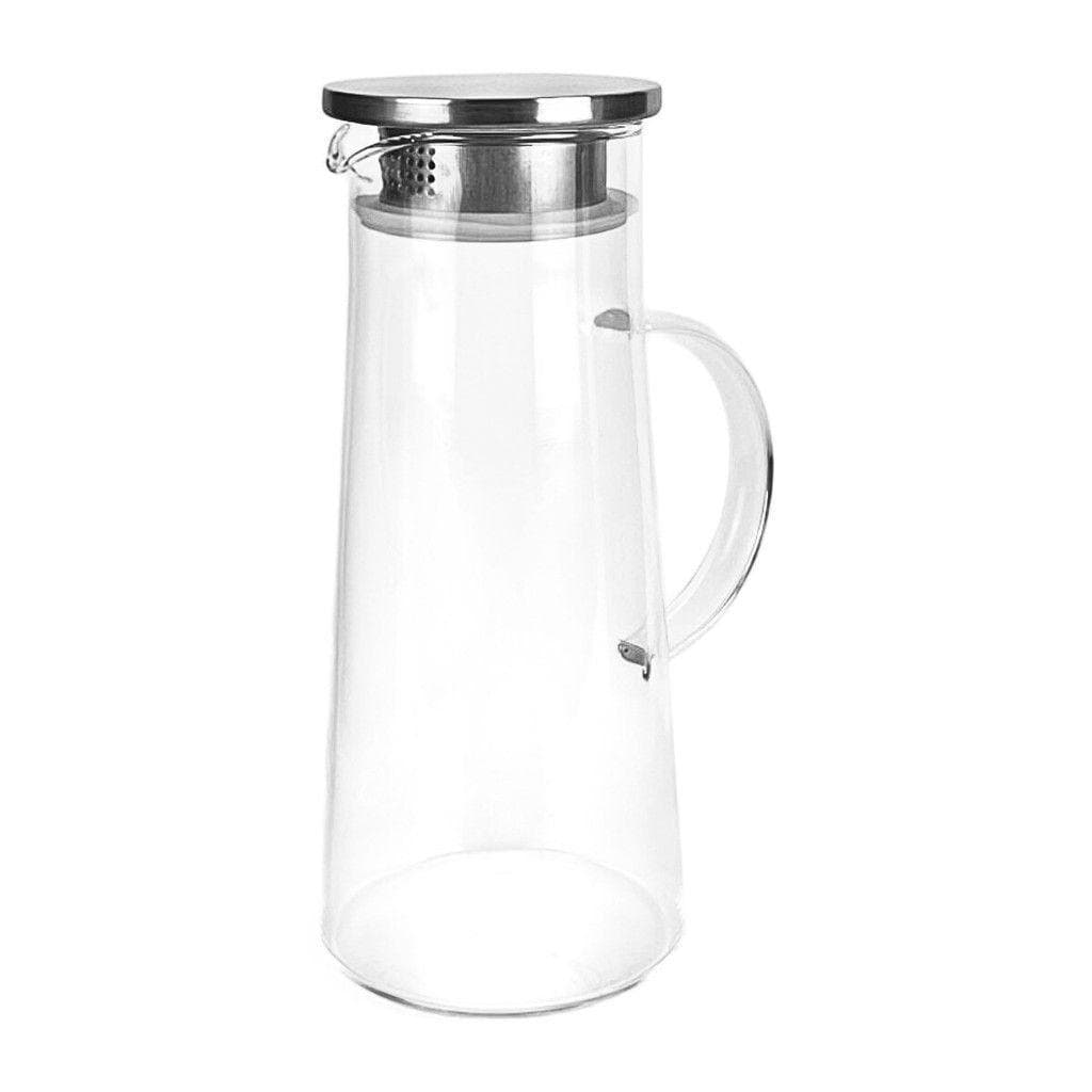 Jarra De Vidro Com Tampa Inox 1,4 L