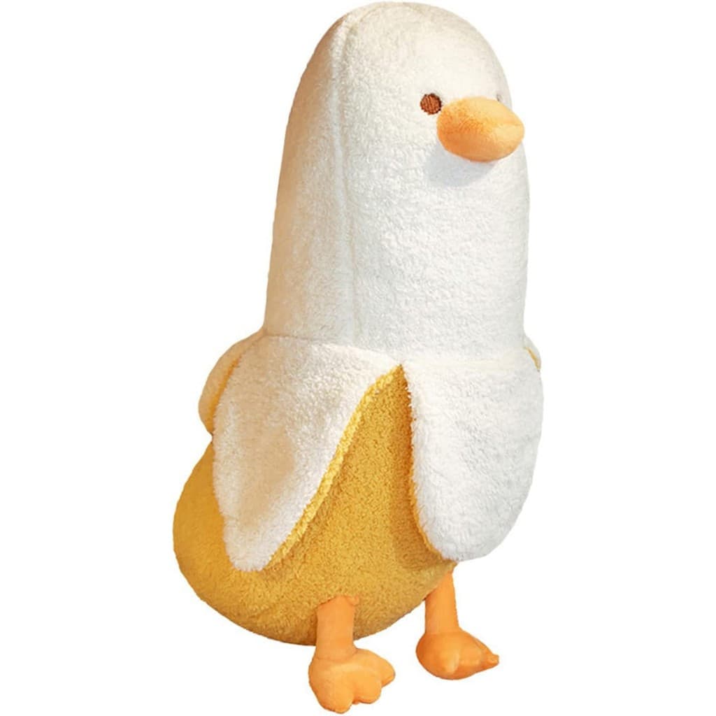 Brinquedo De Pelúcia De Pato Banana PEACH CAT-Travesseiro Fofo 19.7 Polegadas , Bicho Branco Para Meninas E Meninos , Bo