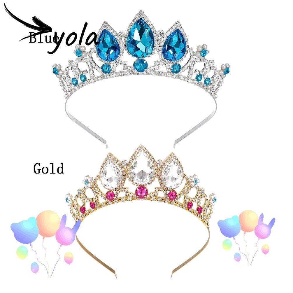 YOLANDAGOODS Princesa Coroa Headwear Casamento Aniversário De Bling Feito A Mão