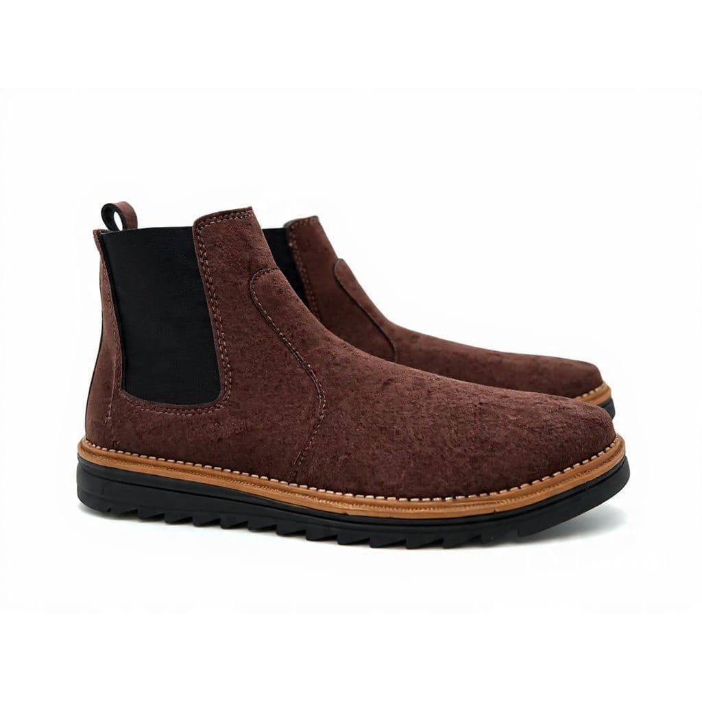 Botina Chelsea Colorado Casual Masculina Em Couro Camurça London