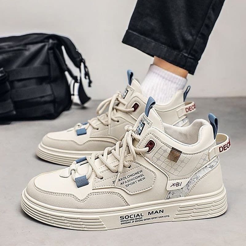 2026 verão novo estilo sapatos masculinos de alta qualidade estilo esportivo Casual tênis branco de sola grossa juventud