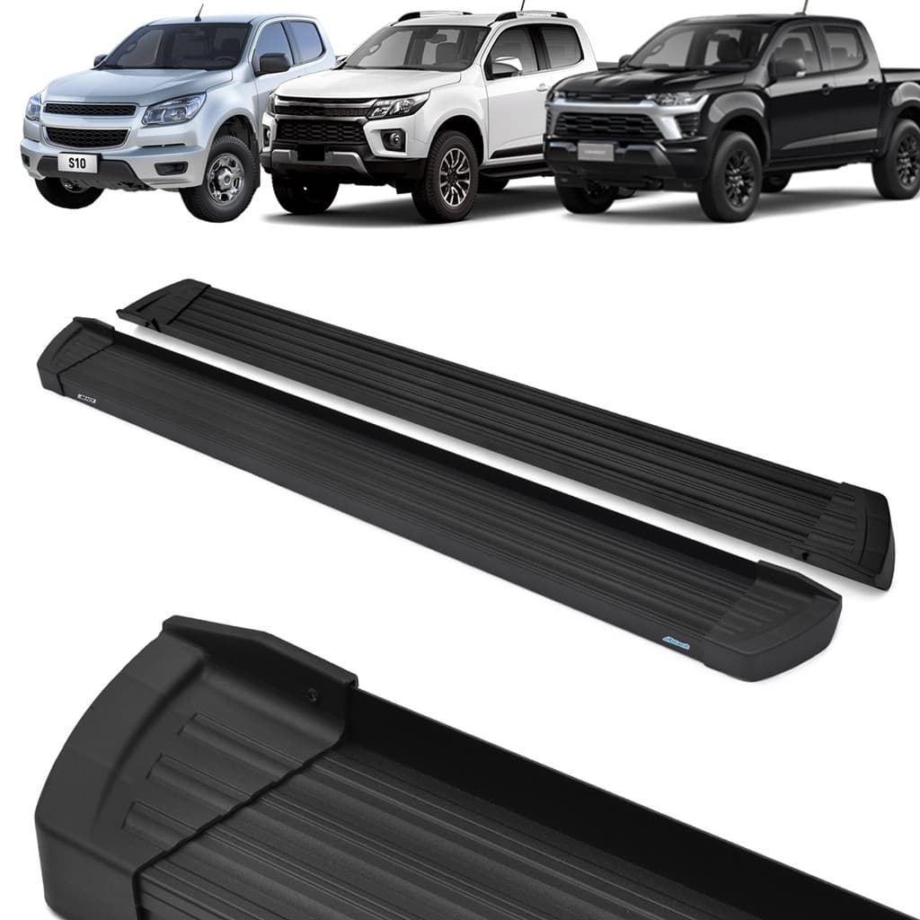 Estribo Slim S10 2012/... Cabine Dupla Preto