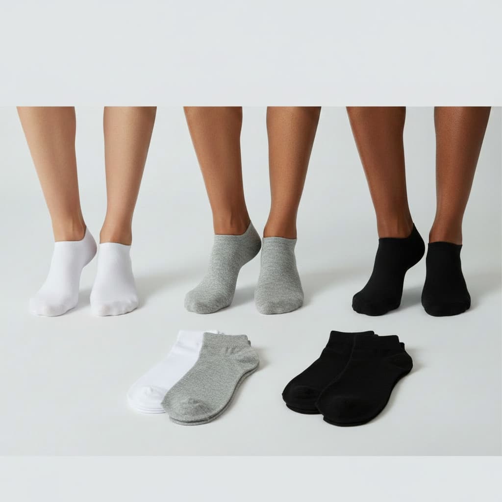 Kit 3 Pares de Meia Invisível Esportiva