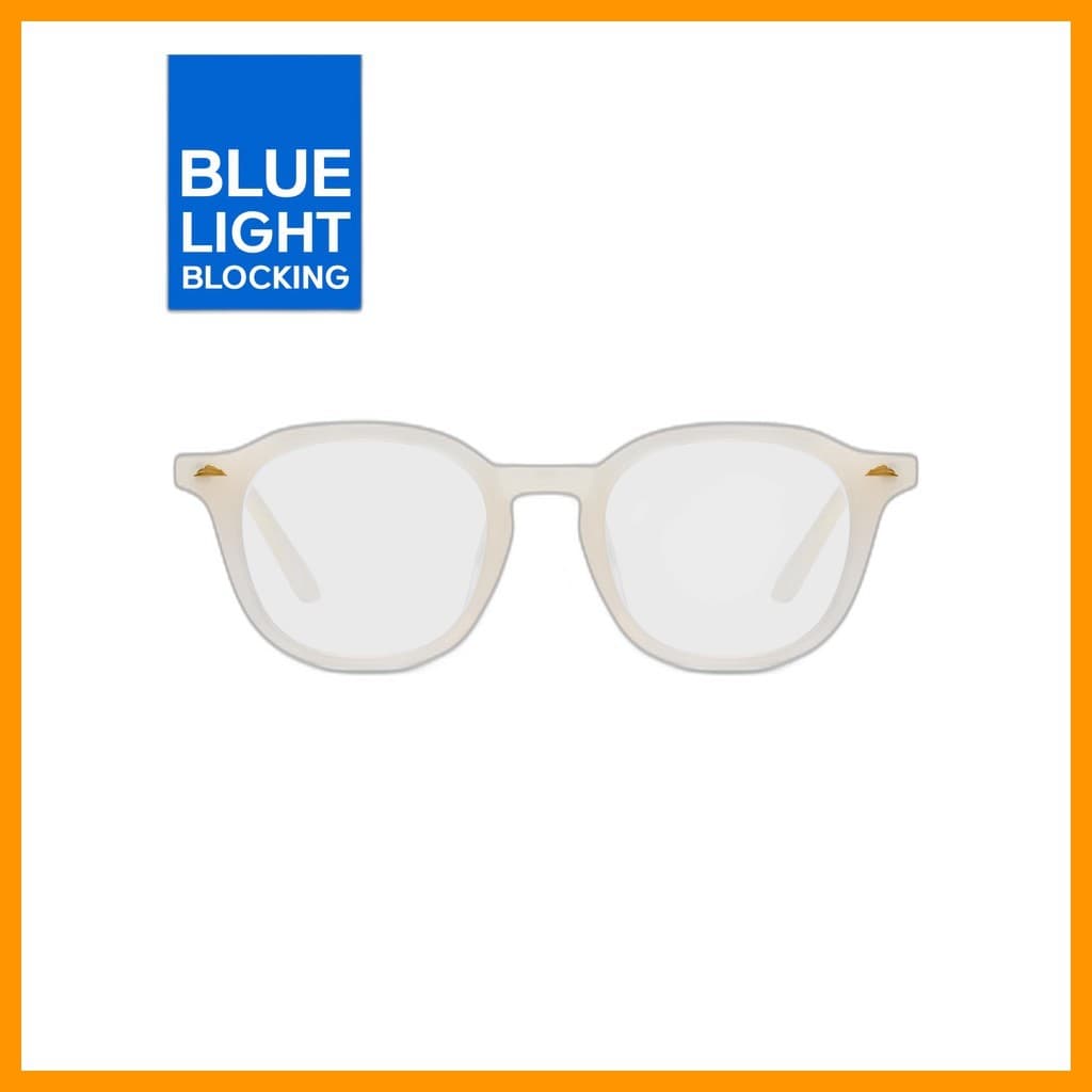 [reclow] Óculos Bloqueadores De Luz Azul YLeen GOLD Marfim/Coreano/Armação Elegante Da hitandj