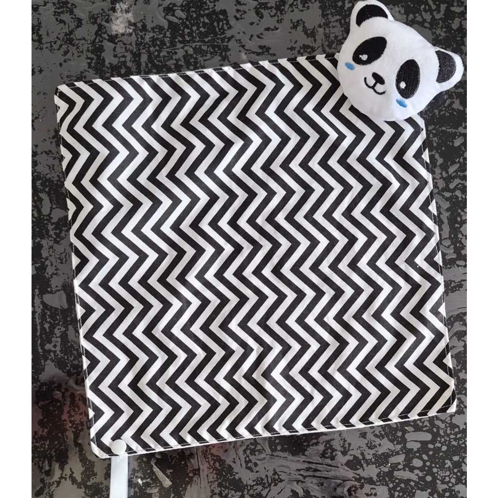 Naninha com Bichinho Bordada Prendedor de Chupeta Naninha Para Bebê 100% Algodão Urso Pelúcia Panda