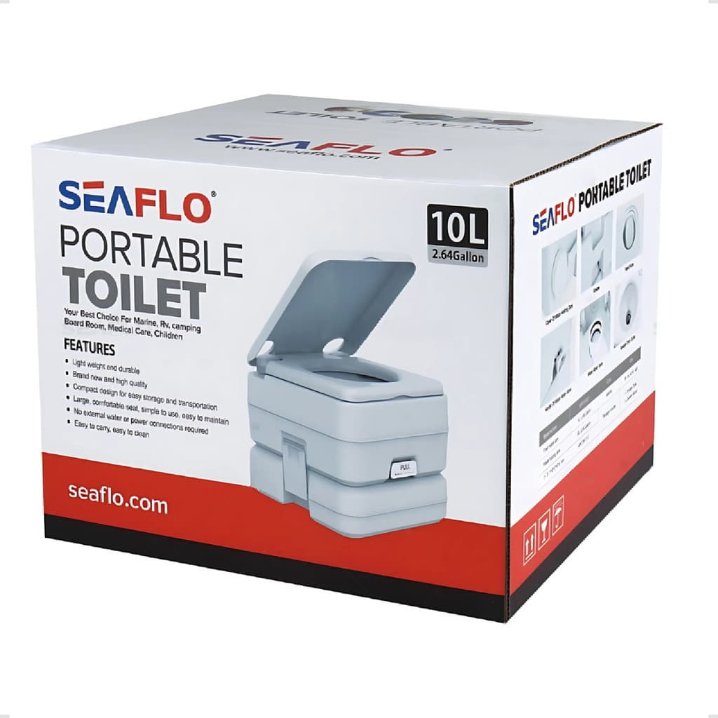 Vaso Sanitário Seaflo Portátil 10 Litros Banheiro Químico