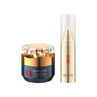 Conjunto de Creme Facial e Creme para Olhos QINGLIN com Polipeptídeos, Pacote Combinado de Creme Antirrugas