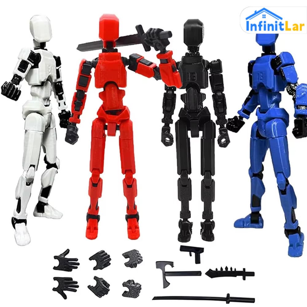 Kit Completo de Robô Articulado em Impressão 3D, Brinquedo de Montagem DIY Ideal para Presentes Criativos