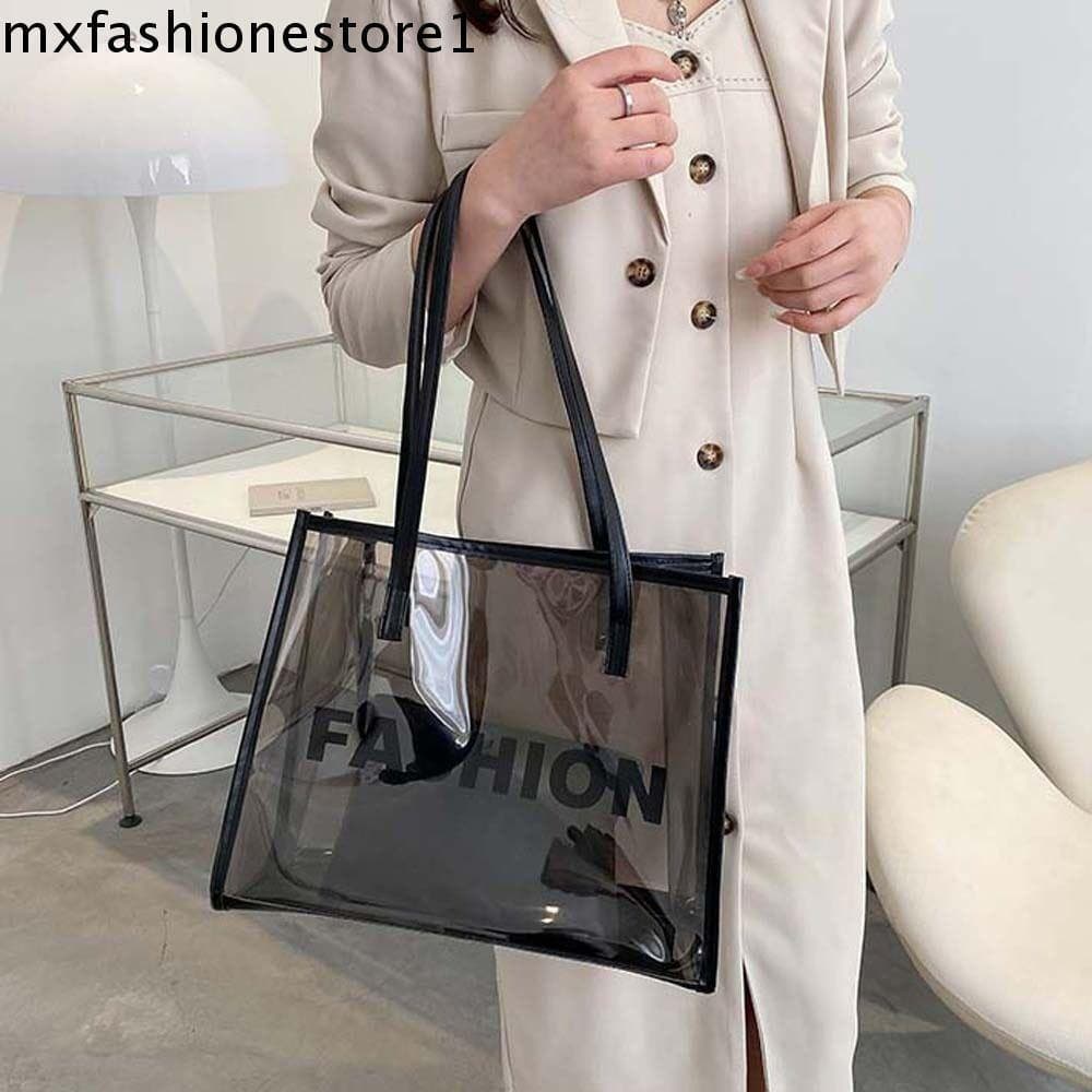 MXFASHIONE 2 Unidades/Conjunto Bolsa De Gelatina Transparente , Elegante Couro PU Em PVC , À Prova D'água