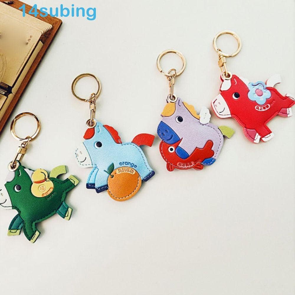 SUBING Pingente De Cavalo , Chaveiro De Desenho Animado Do Ano Bolsa De Pônei Zodíaco Chinês Pendurada