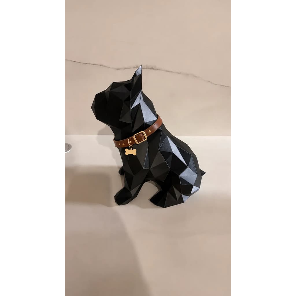 Manequim Cachorro Geométrico Decorativo Coleiras Roupas