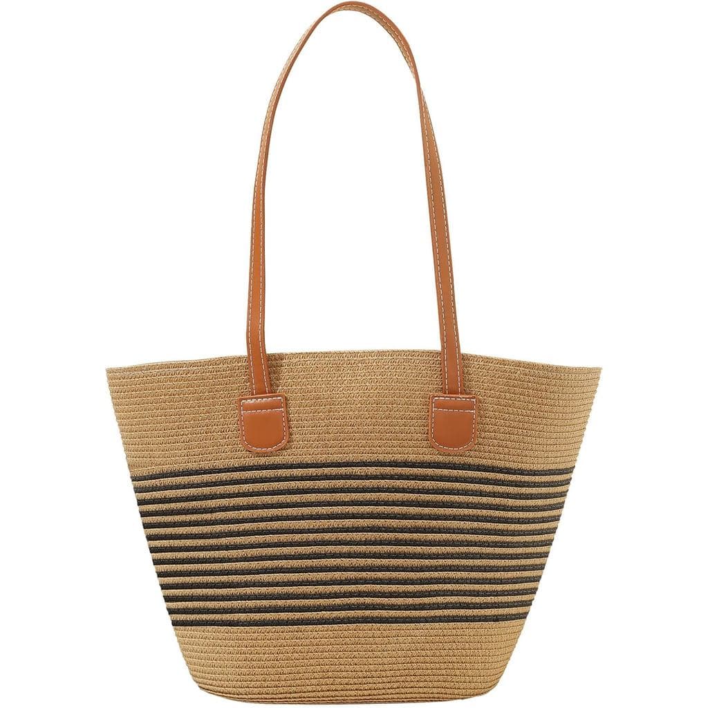 Bolsa de Palha para Mulheres, Grande e Leve, Bolsa de Ombro Trançada para Viagens, Praia de Verão, Piscina e Uso Diário