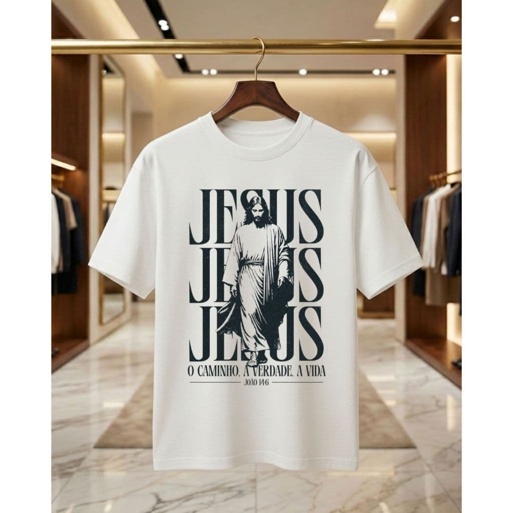Camiseta católica JESUS É O CAMINHO blusa gospel camisa jesus Envio Imediato