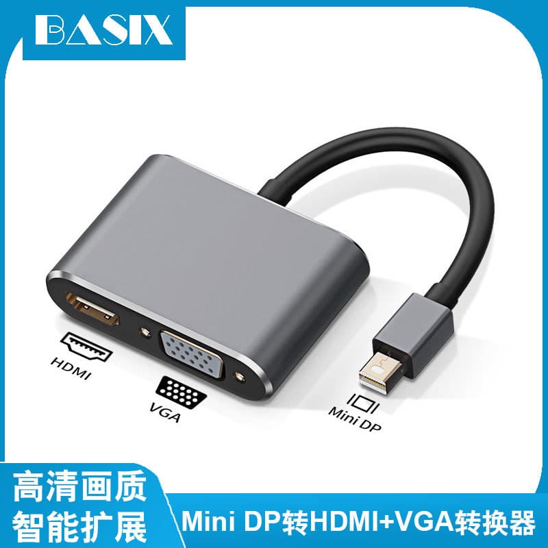 Mini conversor mini dp para hdmi vga adequado para Apple Microsoft Laptop placa gráfica mini conversor dp