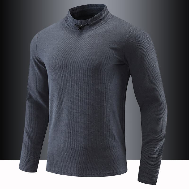 Camiseta de manga comprida masculina primavera verão moletom fino pulôver versão coreana na moda camisa de fundo respirá