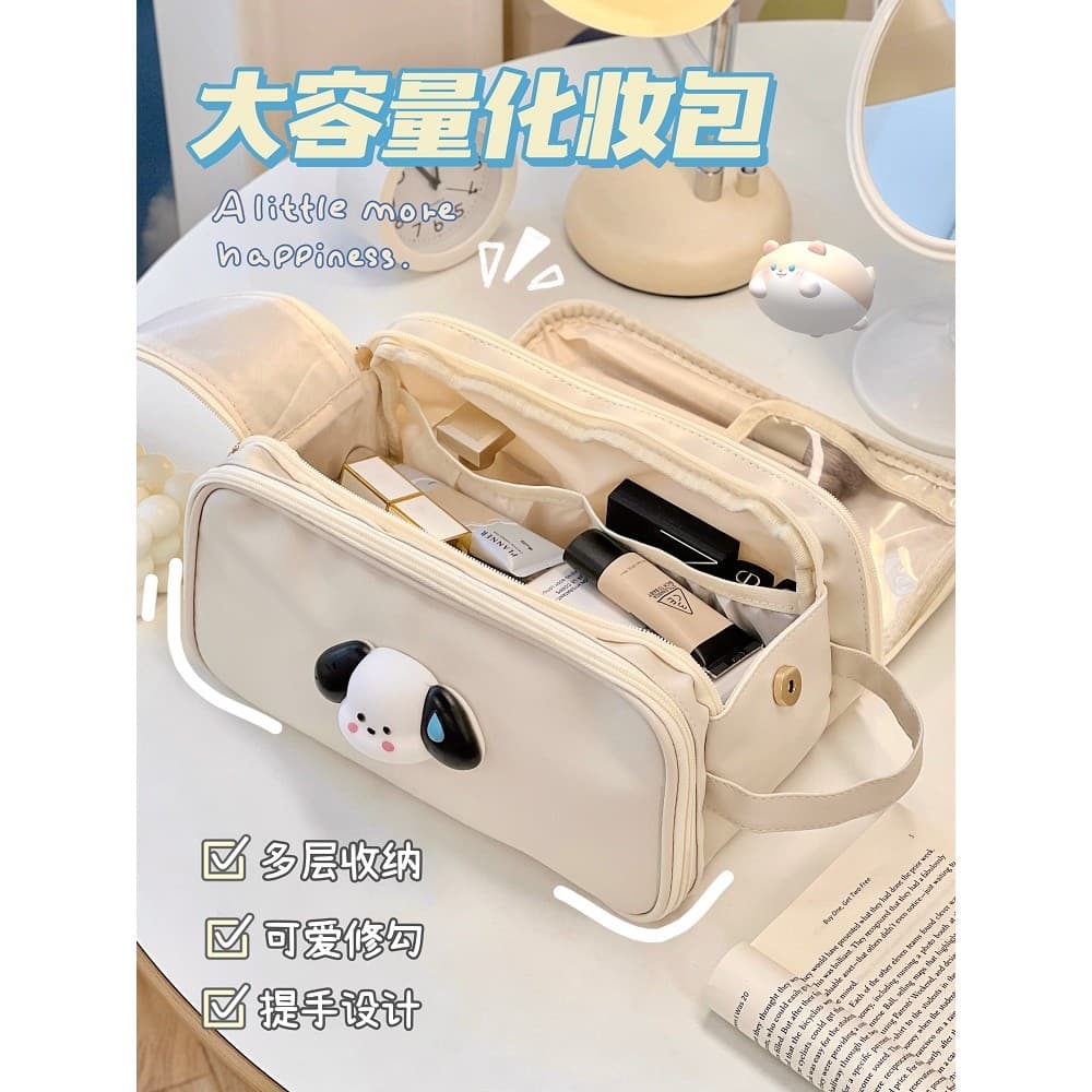 Saco cosmético portátil de grande capacidade para viagem saco de armazenamento de cosméticos saco de higiene pessoal cui
