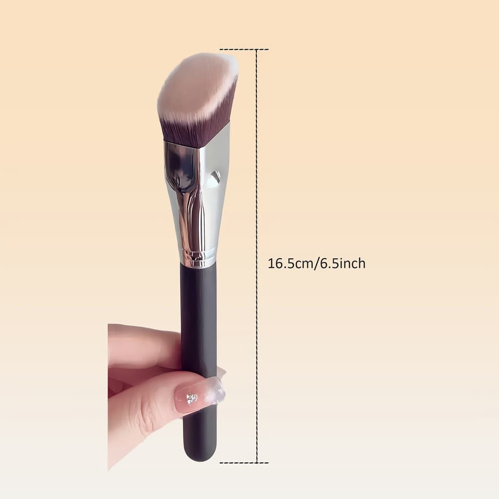 Pincel De Base Grande Angular Profissional De 1 Unidade Adequado Para Todos Os Tipos De Pele , Ferramenta De Maquiagem D
