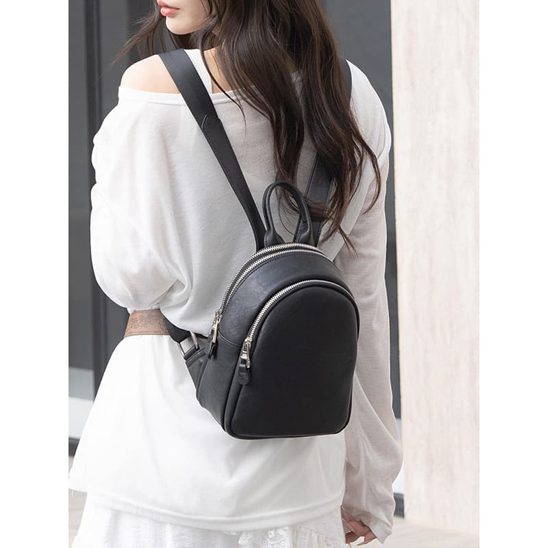 Mochila leve feminina 2026 novo estilo elegante All-Match couro genuíno pequena mochila senhoras saco de viagem Mini Mul
