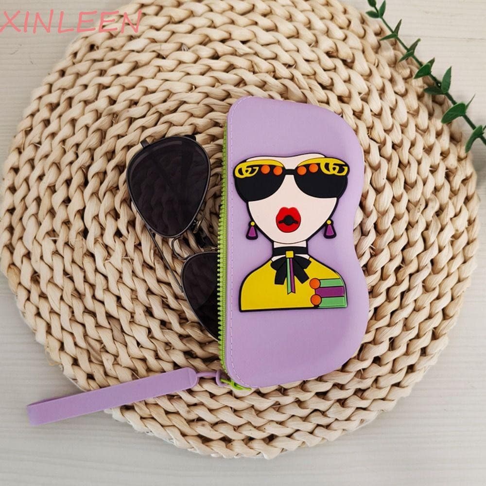 Bolsa De Óculos De Silicone XINLEEN , Armazenamento Multifuncional À Prova D'água Para Sol Moedas Itens Pequenos