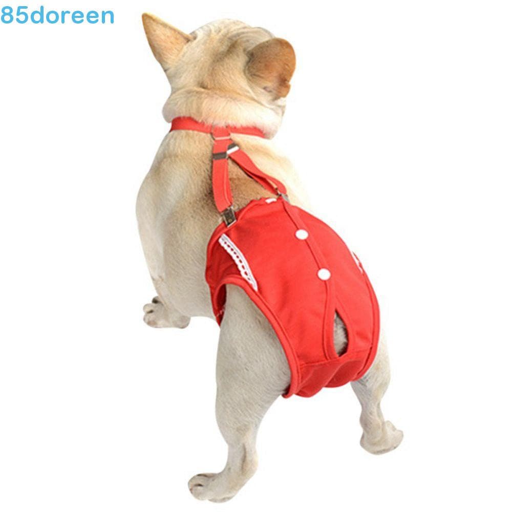 DOREEN1 Calças Fisiológicas Para Animais De Estimação Roupas Cachorro Feminino Corgi Strap Briefs Lavável Fralda Sanitár