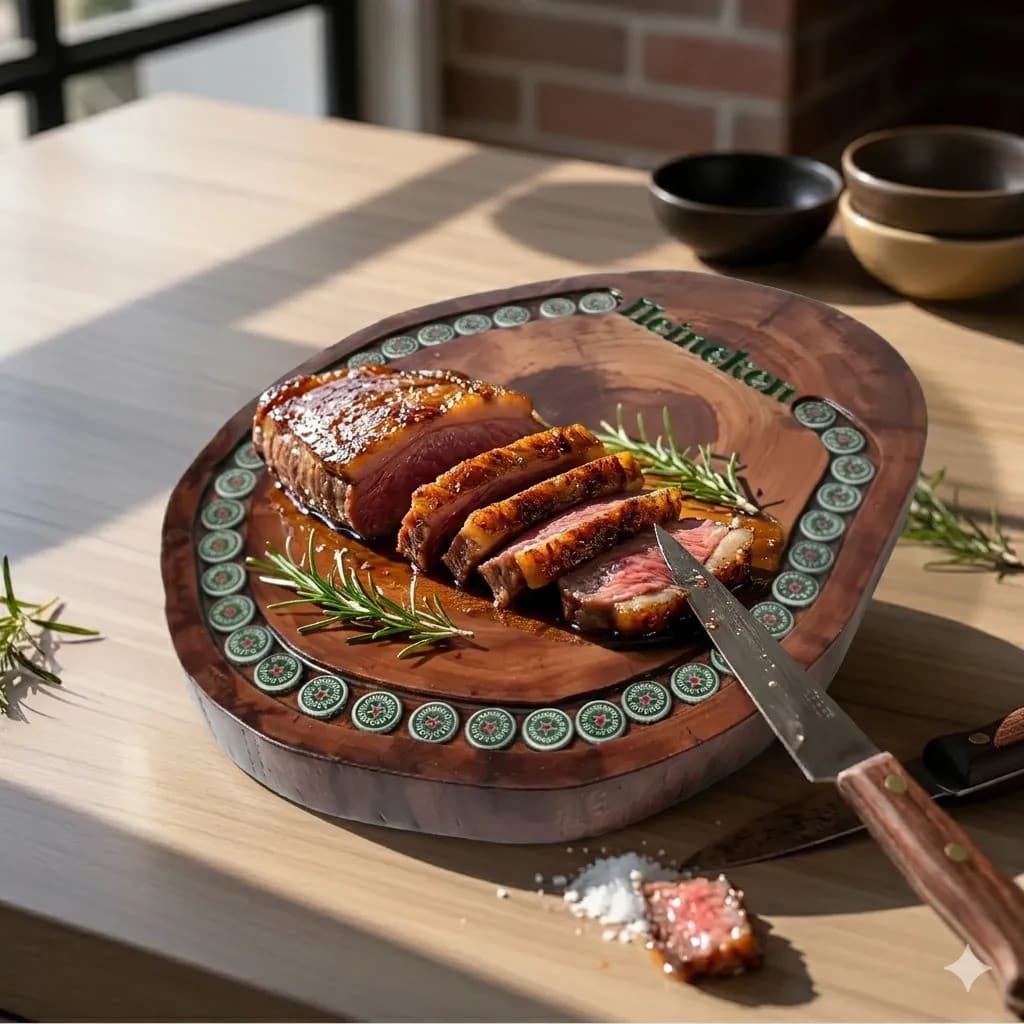 Tabua Rustica Frios Churrasco Resinada Carne Frios Cozinha