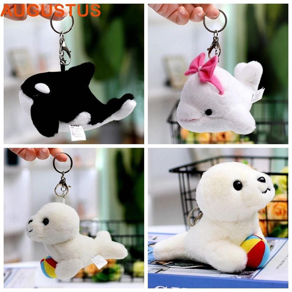 Pingente De Selo AUGUSTUS , Chaveiro De Golfinho De Brinquedo De Pelúcia De Animal Marinho , Mini Baleia Fofa Pequeno