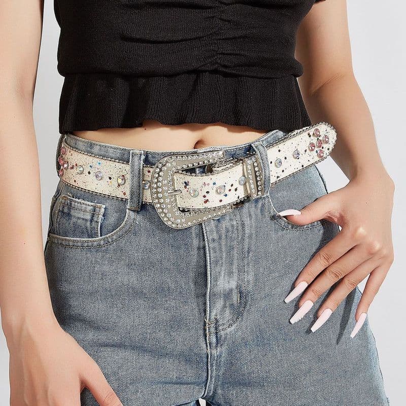 Novo estilo de cinto de strass com lantejoulas