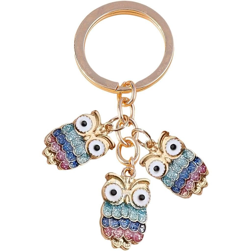 Bonito Saco Encantos Coruja Chaveiro Bolsa Para Bolsas Bling Chaves Do Carro Acessórios Mulheres Presente Perfeito