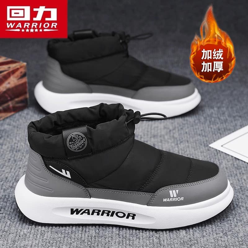Puxar para trás sapatos masculinos 2025 inverno novo estilo botas de neve masculinas velo quente à prova dwaterproof águ