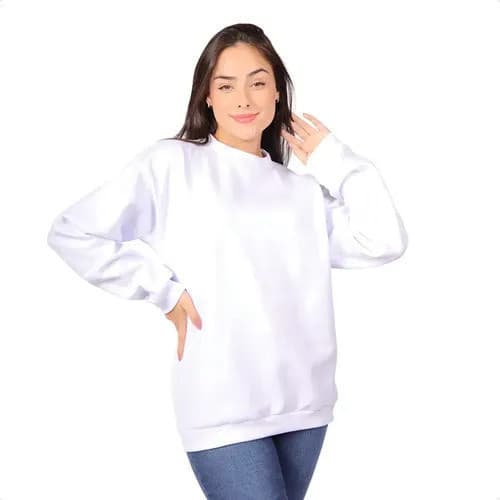 Moletom Blusa Frio Unissex Gola Redonda Careca Quentinho