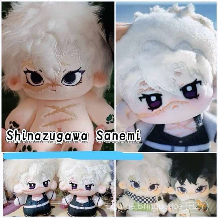10/20cm Boneco de Pelúcia Anime Demon Slayer Shinazugawa Sanemi Cosplay Figura de Corpo de Desenho Animado Pendente Ídol