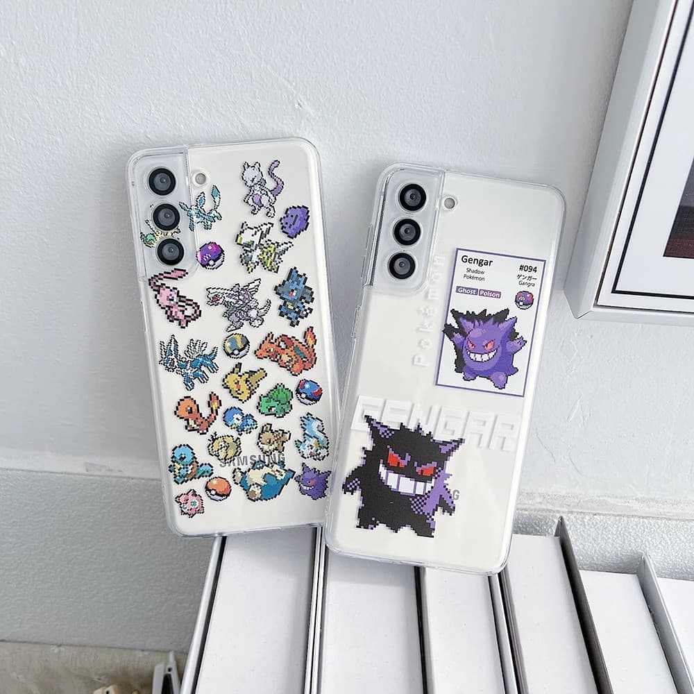 Capinha Capa Para Samsung A04 A05 A12 A14 A15 A17 A23 A32 A35 A50 A72 Transparente À Prova de Choque Padrão Pokémon