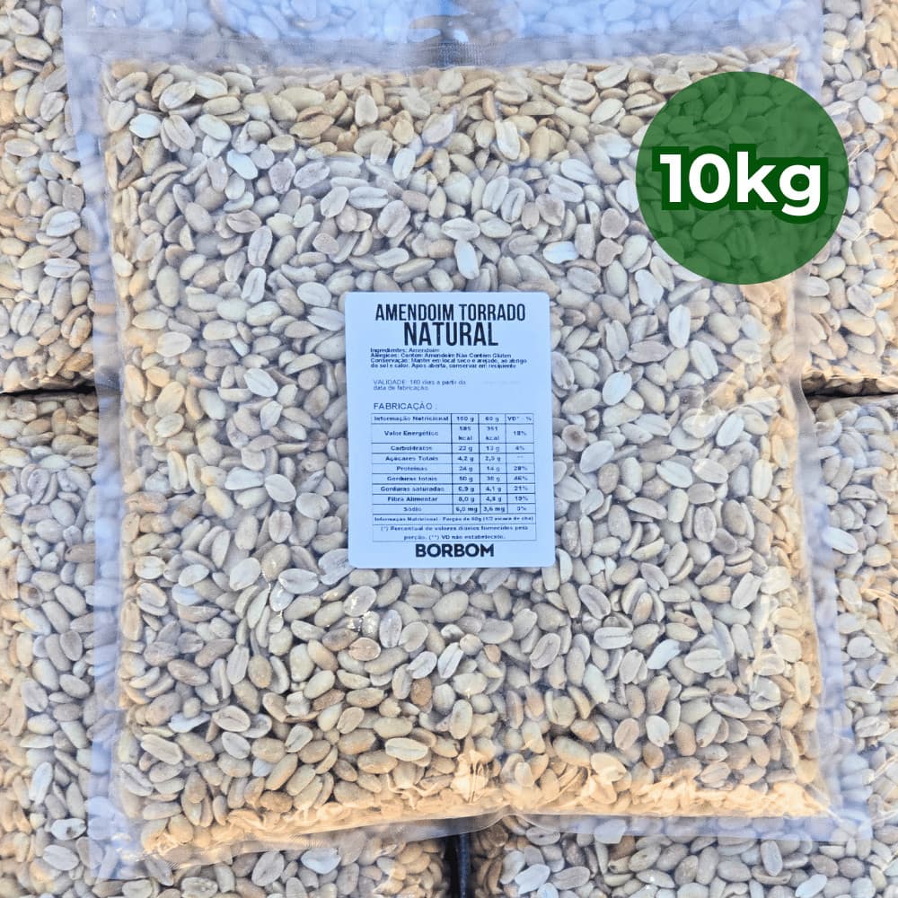 10KG Amendoim Torrado 100% Natural Fit Saudavel