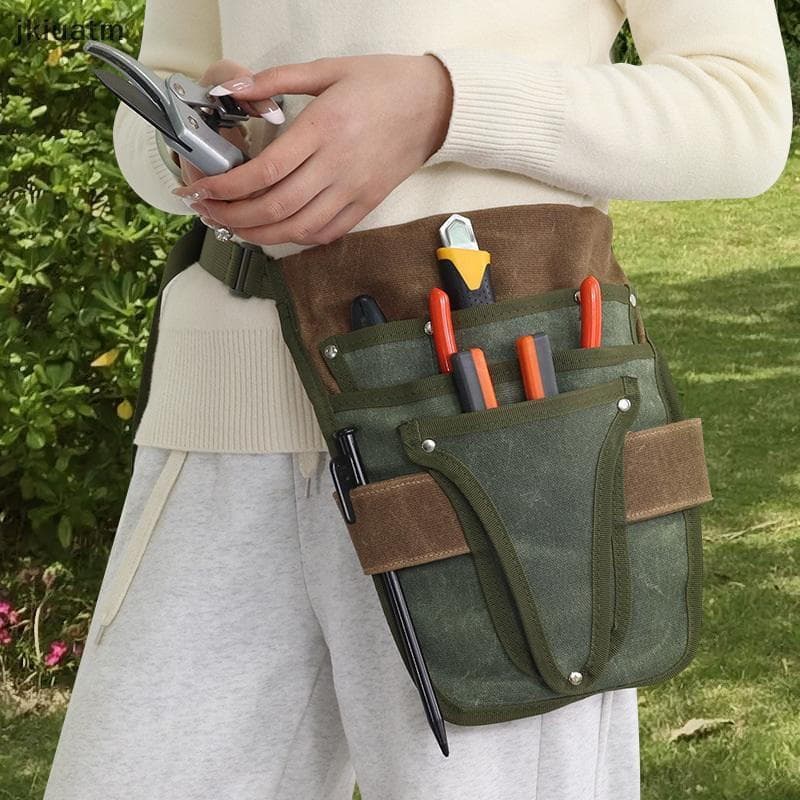 [jkiuatm] Bolsa De Cinto Multifuncional Para Ferramentas De Jardinagem-Lona , Portátil , Durável , Unissex , Cintura Arm