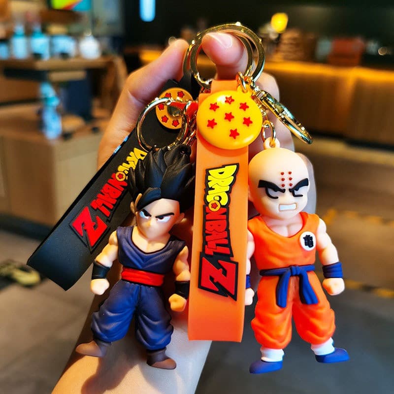 Chaveiro Dragon Ball Z (2ª Geração) - Boneco Goku 3D. Action Figure de Anime, Pingente para Mochila