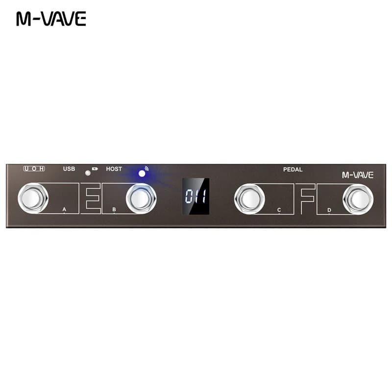 M-vave Chocolate Plus Programmable MIDI Controller 4 Buttons Footswitch Suporta controle de pé MIDI USB e função de host