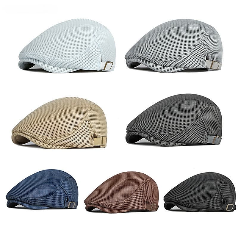 itens 1Pc Chapéu Casual Masculino Boinas Para Bonés De Golfe De Malha Respiravel