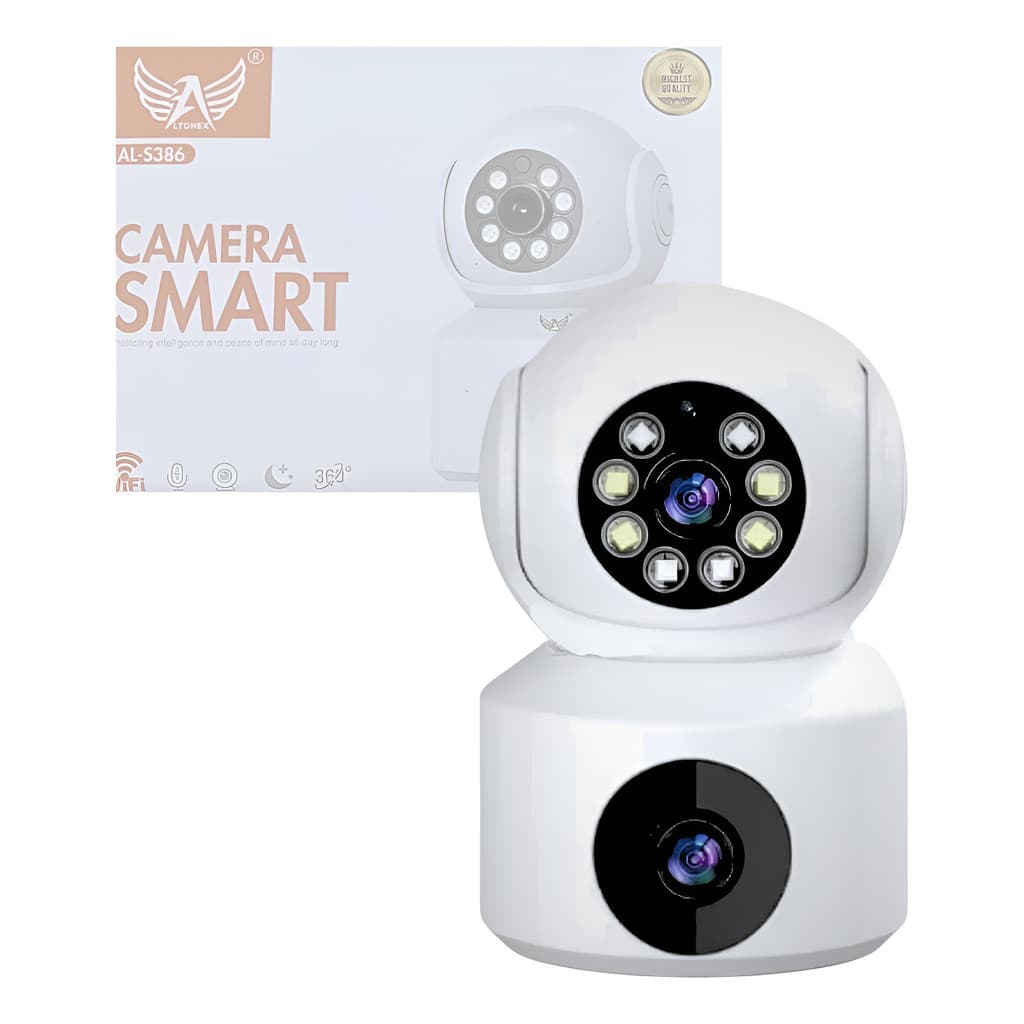 Câmera Segurança Babá Eletrônica Wi-fi 360° Full Hd 1080p Al