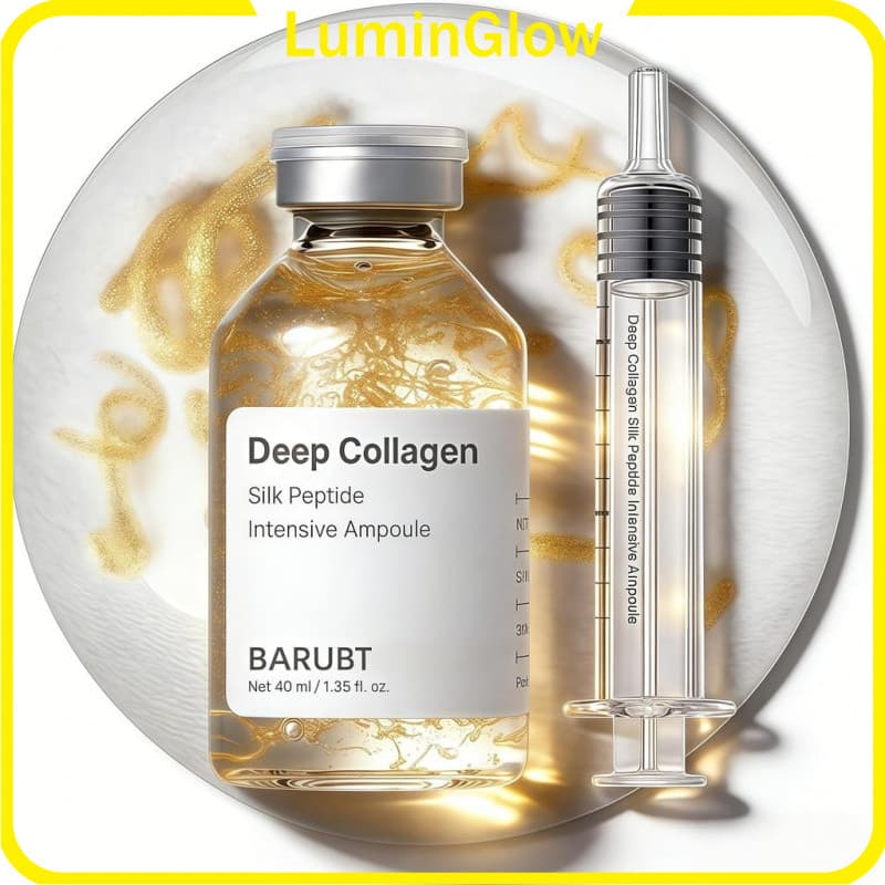 [LuminGlow] Ampola Facial de Colágeno Profundo com Peptídeos de Seda, Sérum Facial para Suavização Instantânea de