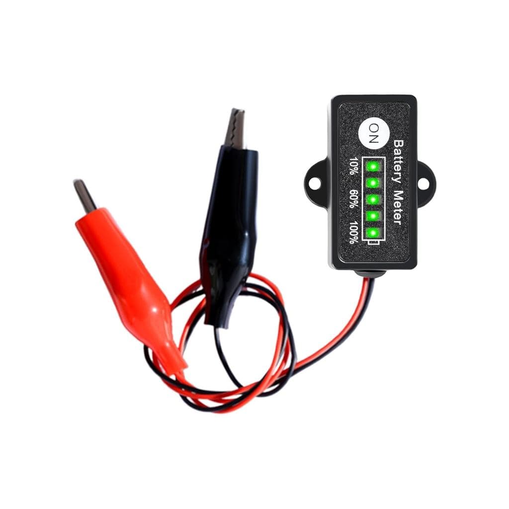 Medidor de Bateria Mini 12V à Prova d'Água com Indicador LED de Cinco Segmentos para Exibir 10% a 100% da Capacidade da