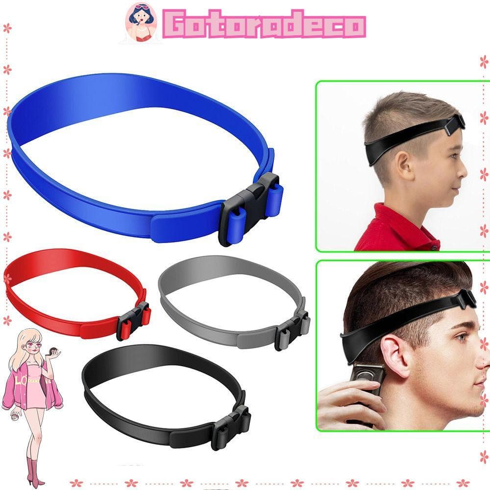 GOTORADECO Molde para Barbear com Alça de Silicone para Pescoço Guia Profissional de Corte de Cabelo DIY YY2Y NP2I