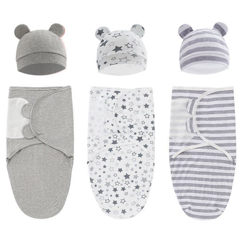Sacos De Dormir Para Bebês Recém-Nascidos , 3 Peças , Roupas , Cobertor De Algodão ,